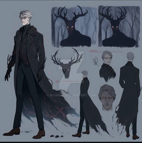 Wendigo Character Art, Haunted One Dnd Character, Monster Of The Week Characters, Scp Character Design, Infected Character Design, Dnd Bounty Hunter Character Design, Dnd Demon Character, Dnd Lich Art, Stealth Character Design