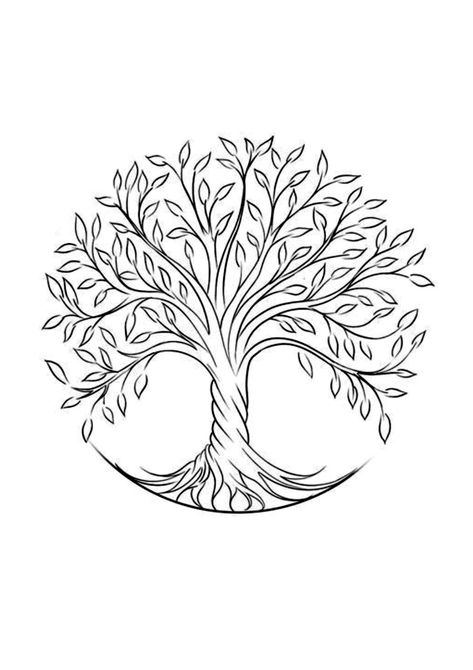 Tree Tattoo Circle, Tree Of Life Embroidery Pattern, Tree Of Life Drawing Simple, Very Simple Tattoos, Tree Tattoo Simple, Simple Tree Drawing, Tree Of Life Drawing, Tree Drawing Simple, Word Tattoo Ideas