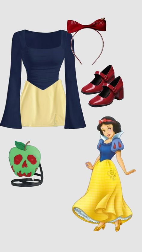 snow white #disneyprincess Snow White Outfits, Snow White Costume, Snow White Disney, Disney Bound Outfits, Disney Inspired Outfits, Bachelorette Trip, Disney Costumes, Disney Inspired, White Aesthetic