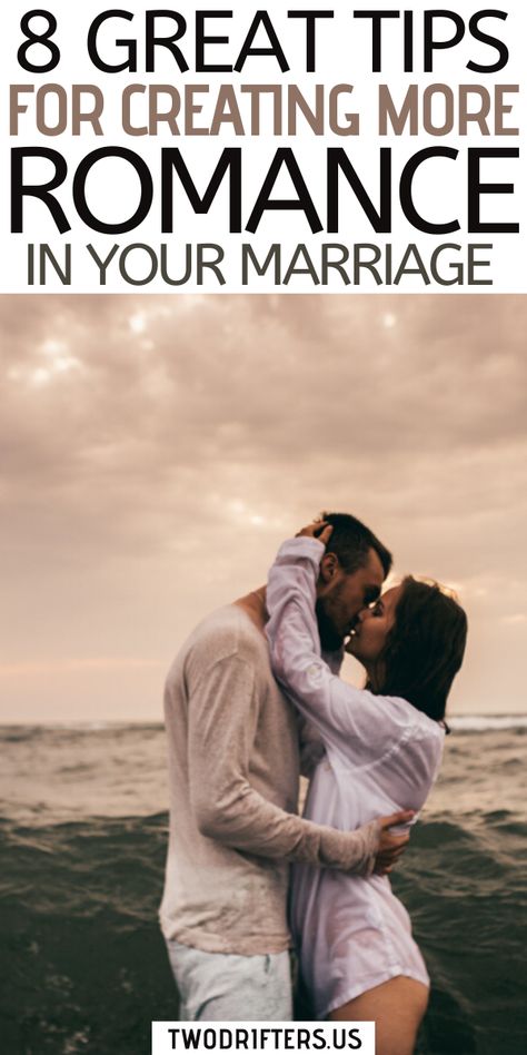 When you’re committed to someone,  finding ways to stay connected and close is so important. So today, we’re bringing you 8 ideas for how you can prioritize the romance in your marriage.   how to be more romantic | more romantic ideas | romance advice tips | how to spice up your marriage  #marriagetips #relationships #relationshipadvice #romantic #romance Add Romance To Marriage, Romantic Tips Relationships, How To Keep Romance Alive Marriage, Adding Romance To Marriage, How To Build Up Romance, Ways To Be Romantic To Your Wife, How To Rekindle Romance, How To Be More Romantic With Wife, How To Add Romance To A Relationship