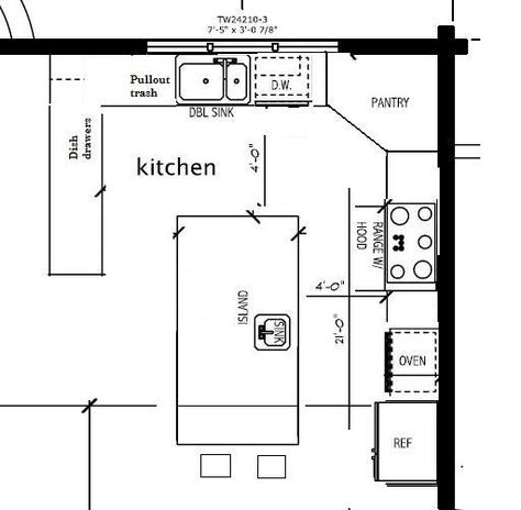 Kitchen Layout Small Floor Plans Small Kitchen Floor Plans, Desain Pantry Dapur, Small Kitchen Plans, Small Kitchen Design Layout, Best Kitchen Layout, Pantry Layout, Kitchen Layouts With Island, Kitchen Floor Plan, Kitchen Cabinet Layout