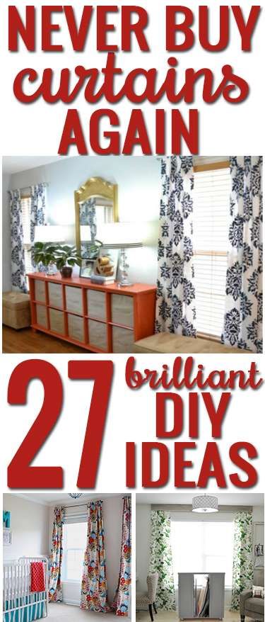 How to make your own curtains: 27 brilliant DIY ideas and tutorials Creative Ideas To Make, Buy Curtains, No Sew Curtains, In This House, Diy Curtains, Diy Projects To Try, My New Room, Window Coverings, Curtain Rods