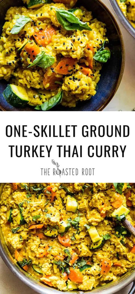 Yellow Curry Recipe, Low Carb Veggie, Coconut Milk Sauce, Curry With Rice, Thai Yellow Curry, Turkey Curry, Ground Turkey Recipes Healthy, Healthy Ground Turkey, Yellow Curry