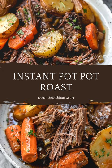 Instant Pot Slow Cooker Pot Roast, Pot Roast In The Instant Pot, Easy Instant Pot Pot Roast, Easy Roast In Instant Pot, How To Make Pot Roast In Crockpot, Easy Crock Pot Roast Recipes, Instapot Roast Recipe, Beef Dinner Recipes Instant Pot, Potroast Crockpot Best