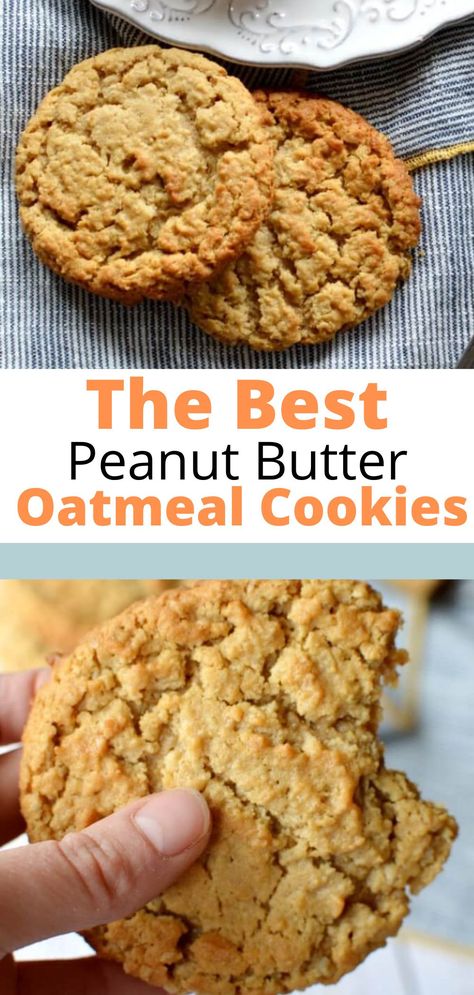 Soul Recipes, Brownie Vegan, Cookies Jar, Butter Oatmeal Cookies, Butter Cinnamon, Easy Peanut Butter Cookies, Healthy Food Habits, Healthy Food Menu, Peanut Butter Oatmeal Cookies