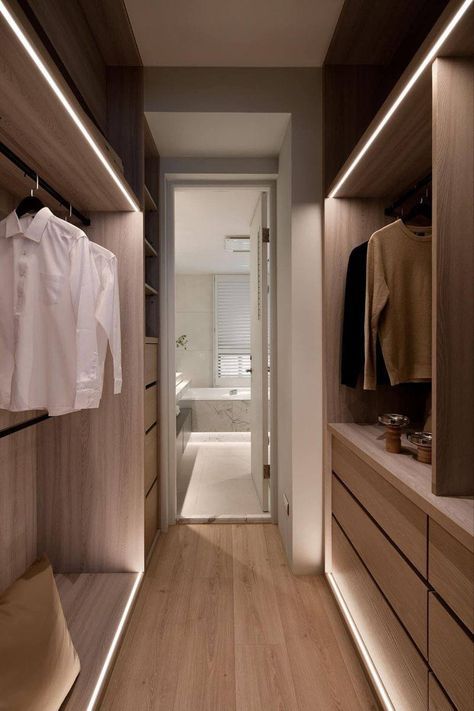 Galley Closet, Terrace House Interior Design, His And Hers Closet, Small Walk In Wardrobe, Walking Closet, Closet And Bathroom, Closet Design Layout, Laundry Room Closet, Japanese Home Decor