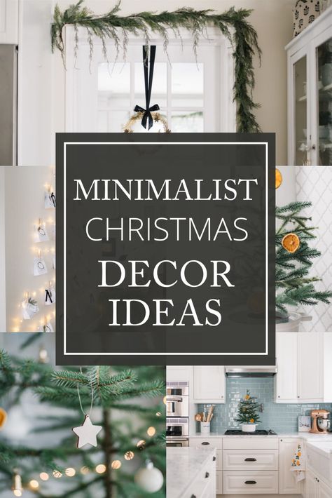 Christmas Decor Natural Simple, Minimalist Neutral Christmas Decor, Minimalist Diy Christmas Decor, Simple Beautiful Christmas Decor, Minimalist Christmas Tree Ideas 2022, Easy Minimalist Christmas Decor, Simple Chic Christmas Tree, Natural Simple Christmas Decor, Green White Natural Christmas