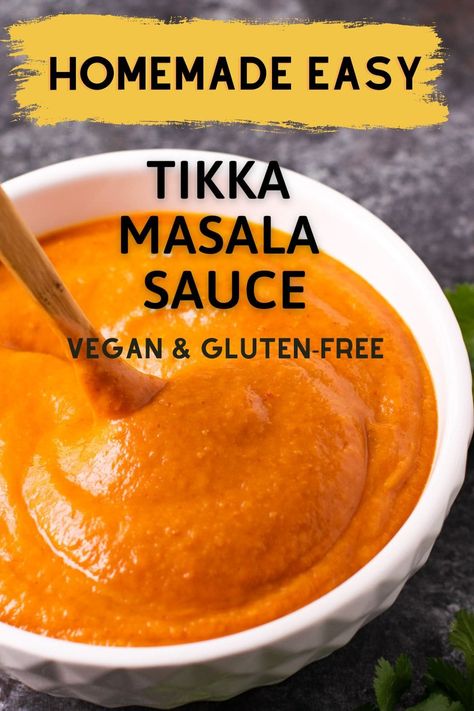 Tika Masala Recipe Easy, Easy Tikka Masala Sauce, Tika Masala Sauce Recipe, Tikka Sauce Recipe, Tiki Masala Sauce, Vegan Tikka Masala Recipe, Indian Food Sauces, Tikka Masala Sauce Recipe Easy, Homemade Tikka Masala Sauce