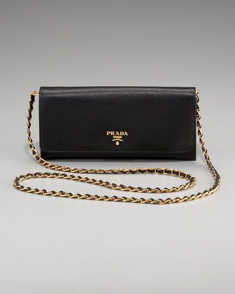 Designer Wallet On Chain, Wallet On Chain, Wallet On Chain Outfit, Pink Purse Prada, Chain Outfit, Black Prada Crossbody Bag, Luxury Pink Wallet On Chain, Prada Wallet On Chain, Prada Purse Farfetch