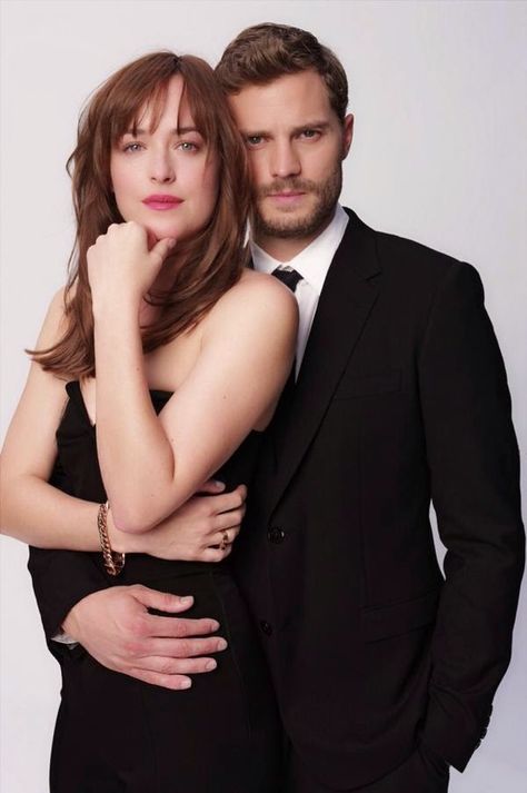 Dakota Johnson and Jamie Dornan Fifty Shades of Grey Promo Shoot Shooting Couple, Fifty Shades Movie, Fifty Shades Darker, Couple Photoshoot Poses, Foto Poses, Photo Poses For Couples, 50 Shades Of Grey, Christian Grey, Couples Poses For Pictures