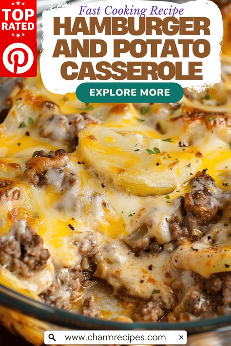 How to Make a Delicious Hamburger and Potato Casserole What To Do With Hamburger Meat Recipes, Supper Ideas Easy Ground Beef And Potatoes, Potato And Ground Meat Recipes, Hamburger Meat And Potatoes Casseroles, Hamburger Scalloped Potatoes, Hamburg Potato Casserole, Hamburger Meat With Potatoes, Hamburger Meat Potatoes Recipes, Hamburger Patty Meals Dinners