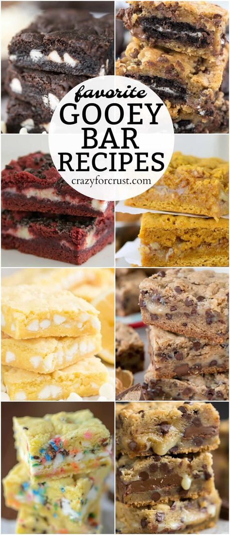 These are my favorite Gooey Bar Recipes and perfect for any occasion. Chocolate, lemon, peanut butter - everyone loves these recipes! Gooey Butter Cheesecake Recipe, Gourmet Bars Recipes, Christmas Gooey Butter Cake, Chocolate Cake Mix Bars Recipes, Oogie Boogie Ooey Gooey Bars, Gooey Butter Cake Flavors, Peanut Butter Ooey Gooey Bars, Cake Bar Recipes, Mystery Bars Recipe