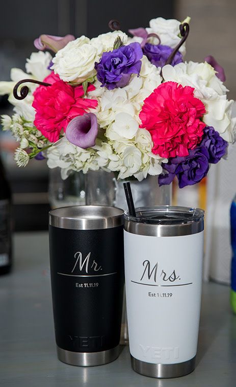 Bride And Groom Gift Ideas, Wedding Yeti, Bride And Groom Tumblers, Dueling Pianos, Anniversary Surprise, Engraved Tumblers, Wedding Gifts For Bride And Groom, Bride And Groom Photo, Wedding Highlights