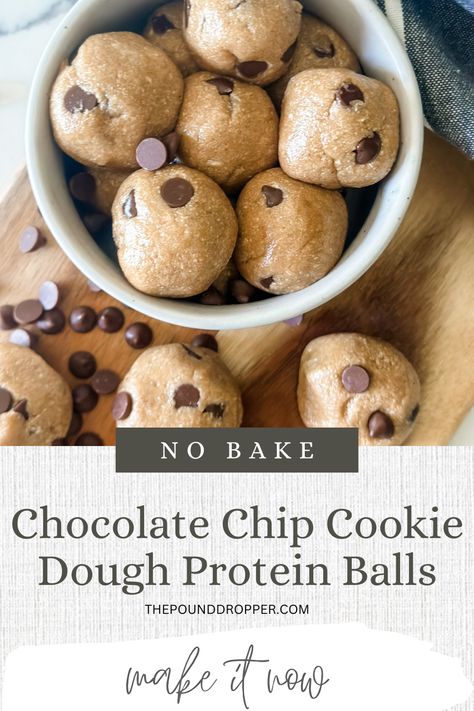 Protein Cookie Dough Balls, Cookie Dough Protein Balls, Sugar Free Pancake Syrup, Blended Oats, Protein Chocolate Chip Cookies, Protein Powder Cookies, Cookie Dough Protein, Oats Peanut Butter, Healthy Snack Bars