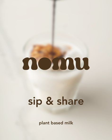 Nomu: a vegan milk brand A fun branding project brief by @briefclub (logo design, brand strategy, branding, brand identity) #branding #logodesigns #veganmilk Milk Brand Logo, Vegan Branding, Milk Branding, Food Brand Logos, Mother Dairy, Project Brief, Dairy Brands, Fun Branding, Food Project