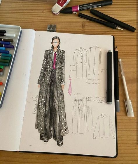 Fashion Illustration Portfolio, Fashion Model Sketch, Fashion Dream Job, Fashion Design Drawing, Fashion Design Books, Fashion Jobs, Fashion Design Sketch, Design Sketchbook, Fashion Illustration Sketches Dresses