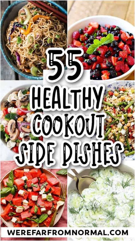 Burgers and hot dogs are an easy meal for any weeknight or cookout! While classic sides like macaroni salad are always healthy sides are also a great option! This list of 55 healthy sides for burgers and hot dogs has some great ideas for delicious sides for your next cookout! Healthy Cookout Sides, Healthy Sides For Burgers, Sides For Burgers, Healthy Hot Dog, Veggie Hot Dog, Burgers And Hot Dogs, Cookout Sides, Delicious Sides, Side Dish Recipes Healthy