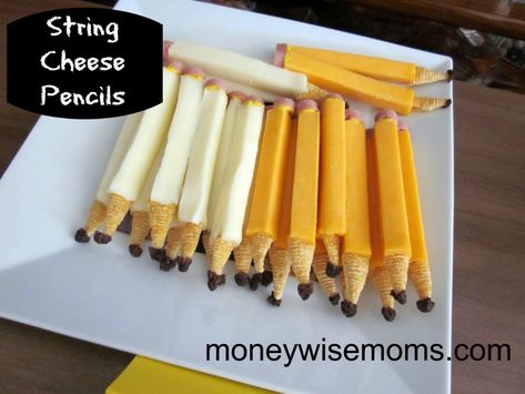 Creative Healthy Snacks, Class Snacks, Classroom Snacks, Corn Snacks, Creative Snacks, Preschool Snacks, Kids Treat, String Cheese, Back To School Party