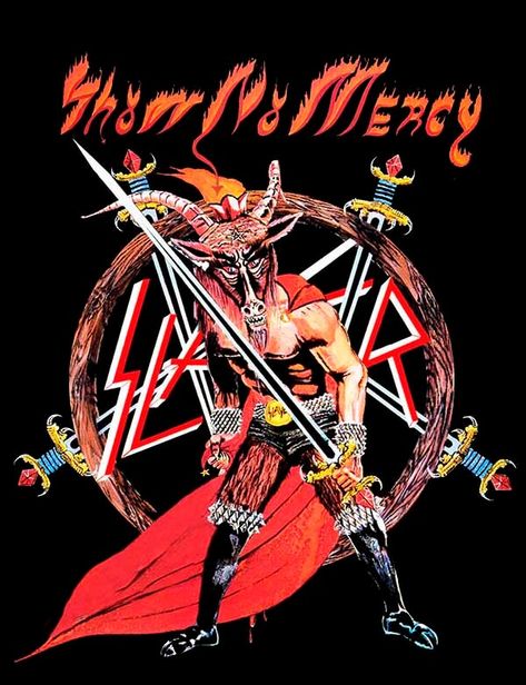 Slayer Show No Mercy, Show No Mercy, Arte Heavy Metal, Slayer Band, Rock Band Posters, Heavy Metal Art, Arte Punk, No Mercy, Extreme Metal