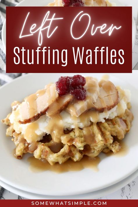 Leftover Stuffing Waffles Recipe. Leftover Stuffing Waffles Recipe, Leftover Stuffing Waffles, Stuffing Waffles, Leftover Stuffing Recipes, Stuffing Leftovers, Dinner Waffles, Leftover Thanksgiving Turkey Recipes, Leftover Stuffing, Holiday Leftovers