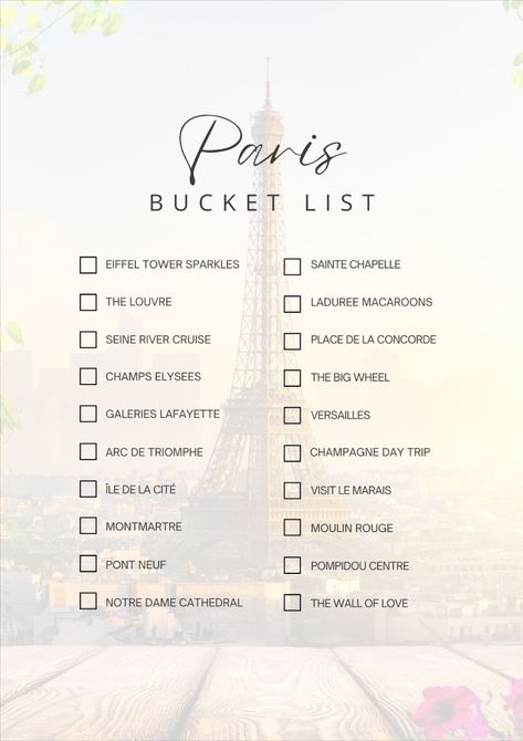 paris bucket list Paris Bucket List Challenge, Paris To Do Things To Do, Best Views In Paris, Paris Guide Things To Do, Paris List Things To Do In, Thing To Do In Paris, Paris Bucket List Things To Do In, Romantic Things To Do In Paris, France Tourist Attractions