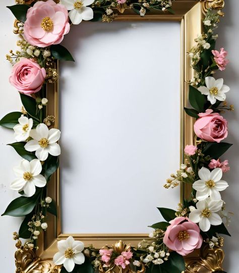 Crown Background, Floral Picture Frame, Fancy Frames, Border Wallpaper, Coin Photo, Flower Picture Frames, Red Roses Wallpaper, Wedding Card Frames, Wedding Anniversary Photos