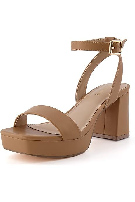 CUSHIONAIRE Women's Cherry platform dress sandal +Memory Foam and Wide Widths Available, Tan, 8 Wide : Amazon.ca: Clothing, Shoes & Accessories Boho Bridesmaids, Classy Sandals, Cutout Heels, Stylish Heels, Zara Heels, Girls Heels, Sandal Platform, Heel Design, Sandals For Sale