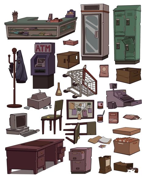 Timothy Chan: Prop Design Props Illustration, Environment Props, Props Concept, Bg Design, Props Art, Images Kawaii, Game Props, Game Concept Art, Design Jobs