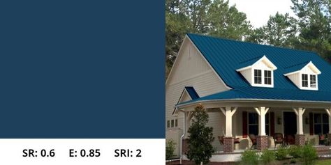 Regal-Blue-Metal-Roof Navy Metal Roof, House With Blue Metal Roof, Blue Metal Roof Houses Color Combos, Blue Roof House Colors Exterior Paint, Blue Metal Roof Houses, Blue Tin Roof, Metal Roof Houses Color Combos, Blue Metal Roof, Blue Roof House