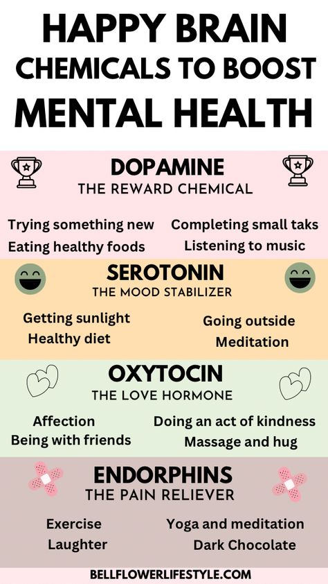 4 Happy Brain Chemicals You need to know for Better Mental Health Happy Brain, Brain Chemicals, Longevity Diet, Brain Facts, Better Mental Health, Healthy Activities, Happy Hormones, Emotional Awareness, Mental Wellbeing