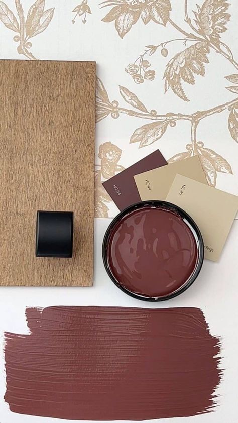 Townsend Harbor Brown, Burgundy Paint Colors, Burgundy Bathroom, Burgundy Paint, House Color Palettes, Benjamin Moore Paint, Brown Paint, Paint Colors For Home, Look Vintage