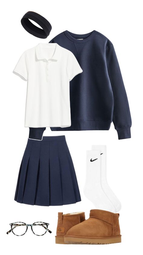 School Skirt Outfits, Sixth Form Outfits, School Dress Code, School Skirt, Uniform Fashion, School Fashion, Lookbook Outfits, Teen Fashion Outfits, Winter Fashion Outfits