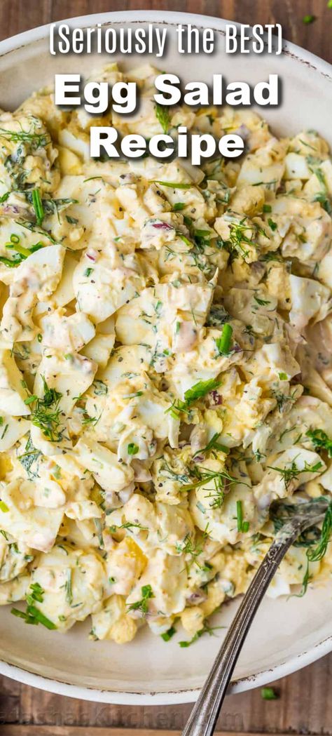 This is the easiest egg salad and the perfect way to use up leftover Easter eggs. You’ll love the shortlist of ingredients but it’s all you need to make one amazing salad: hard-boiled eggs, herbs, celery, and crisp onion in the creamiest dressing.
This can be served in so many different ways – as a side salad, on toast, etc (see more ideas below). This traditional salad is simple, satisfying, and a perfect addition to your Easter menu. Dill Seasoning, Dijon Salad, Leftover Hard Boiled Eggs, Egg Salad Sandwich Recipe, Best Egg Salad Recipe, Egg Benedict, Easy Egg Salad, Telur Rebus, Potato Salad With Egg