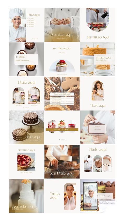 Elevate your confectionery brand with our minimalist Canva templates.  This pack is designed for businesses specializing in gourmet treats, perfect for creating a cohesive Instagram feed that embodies elegance and sophistication.

Our templates feature a streamlined aesthetic, ideal for showcasing the beauty of your handcrafted desserts and aligning with a premium brand image. 

Develop a strong visual identity and captivate your audience with visually appealing posts that highlight your unique niche and inspire your followers. 


This pack includes everything you need to build a stunning online presence, from engaging feed posts to eye-catching branding elements.
.#CanvaTemplates #SocialMediaDesign #InstagramIdeas #PinterestTemplates #CreativeCanva Aesthetic Branding, Designer Canvas, Cake Branding, Cohesive Instagram Feed, Instagram Feed Planner, Cake Templates, Instagram Planner, Social Media Branding Design, Bakery Branding