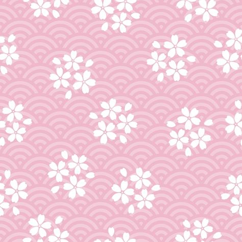 Asian Design Pattern, Kimono Pattern Design, Flower Fabric Pattern, Cherry Blossom Pattern, Sakura Flowers, Cherry Blossom Print, Japanese Waves, Cherry Blossom Background, Japanese Illustration