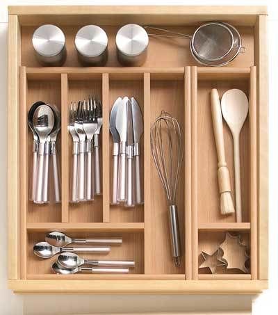 Richelieu Cutlery Divider (44801) Kitchen Utensil Drawer Organization, Kitchen Utensil Drawer, Bamboo Silverware, Silverware Organizer, Flatware Drawer, Kitchen Drawer Organizer, Silverware Drawer Organizer, Utensil Drawer Organization, Bamboo Flatware