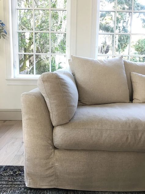 Linen + Slipcovered Sofas under $2k Roundup - Jenna Sue Design Blog Best Couches Living Room, Light Colored Sofa, Colored Sofa, Heights House, Linen Sectional, Jenna Sue Design, Linen Couch, Jenna Sue, Dream Sofas