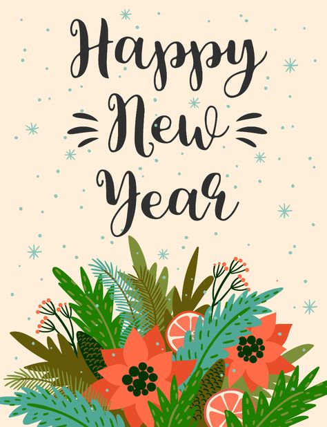 Happy New Year Card Design, Bujo January, Happy New Year Illustration, New Year Card Design, Happy New Year Fireworks, Christmas Prayer, Happy New Year Pictures, Happy New Year Wallpaper, New Year Illustration