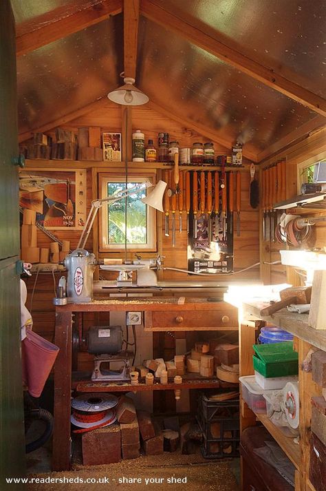 The Hutch, Workshop/Studio shed from Garden | Readersheds.co.uk Uk Garage, Shed Of The Year, Workshop Shed, Workshop Layout, Art Shed, Shed Interior, Studio Shed, Woodworking Shop Plans, Shed Organization