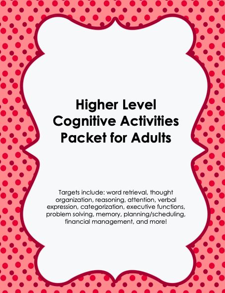 Executive Function Speech Therapy, Word Retrieval Activities Speech Therapy, Cognitive Therapy Activities For Adults, Snf Speech Therapy, Geriatric Speech Therapy Activities, Slp Cognitive Therapy, Cognitive Activities For Adults Speech Therapy, Snf Slp Activities, Cognitive Speech Therapy For Adults