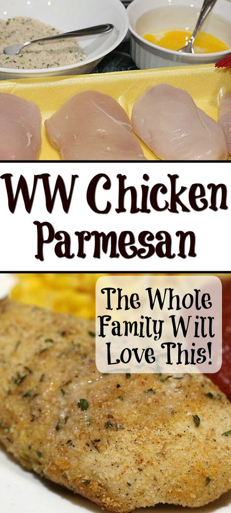 Ww Parmesan Chicken, Ww Recipes Chicken Dinners, Weight Watcher Chicken Recipes Easy, Weight Watcher Family Dinner Recipes, Ww Family Dinner Recipes, Weight Watchers Recipes 2023 Plan, Weight Watchers Parmesan Crusted Chicken, Weight Watchers Chicken Marinade, Ww Baked Chicken Recipes