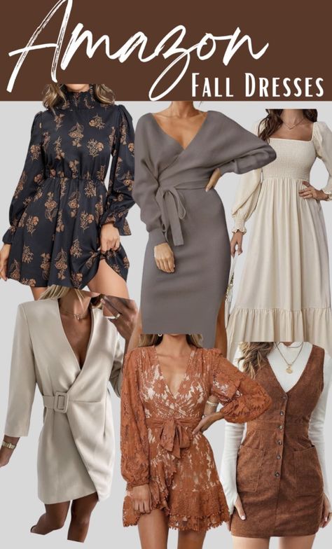 Amazon fall dresses Amazon Dresses Fall, Fall Amazon Dresses, Amazon Plus Size Dresses, Fall Dresses Amazon, Amazon Fall Dresses, Fall Dress Trends, Fall Dresses For Women, Long Fall Dresses, Coordinates Outfits