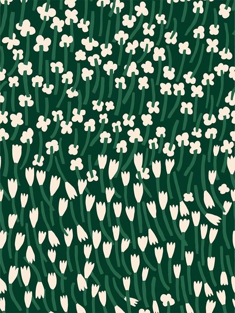 Pattern Design, Black And White, Flowers, Green, Pattern, White, Black, Design