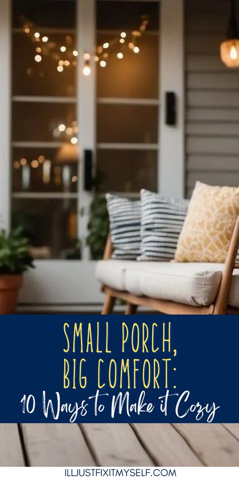 Small porch with plants and rustic decor for comfort Front Porch Seating Ideas, Porch Aesthetic, Small Porch Decor, Small Back Porches, Front Porch Seating, Small Porch, Porch Chairs, Small Accent Chairs, Side Porch