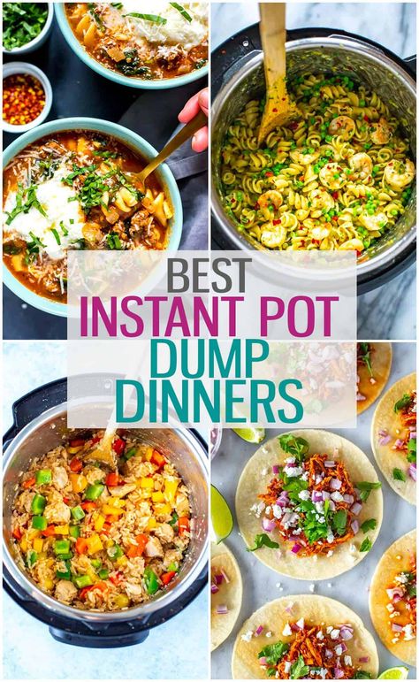 30 Best Dump and Go Instant Pot Recipes - Eating Instantly No Prep Instant Pot Recipes, Using Instant Pot As Slow Cooker, Instant Pot Food Prep, Frugal Instant Pot Recipes, Instapot Quick Dinners, Dump Recipes For Instant Pot, Instant Pot 5 Ingredients Or Less, Instant Pot Prep Ahead Meals, Dump And Go Pressure Cooker Recipes