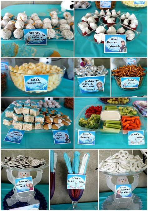 Frozen Birthday Party Food, Frozen Party Food, Winter Wonderland-party, Frozen 3rd Birthday, Frozen Birthday Party Decorations, Olaf Birthday, Elsa Birthday Party, Frozen Bday Party, Disney Frozen Birthday Party