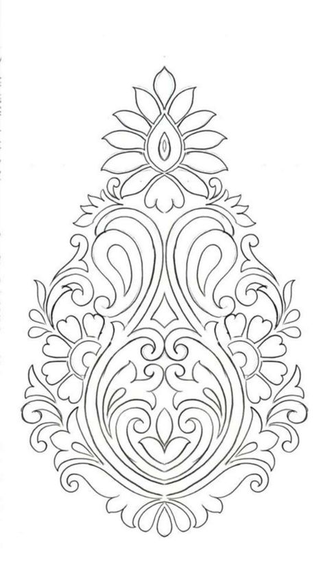 Hand Embroidery Designs added a... - Hand Embroidery Designs Flower Drawing Design, Jewelry Design Drawing, Art And Craft Videos, Border Embroidery Designs, Border Embroidery, Embroidery Motifs, Handwork Embroidery Design, Hand Embroidery Design Patterns, Hand Embroidery Art