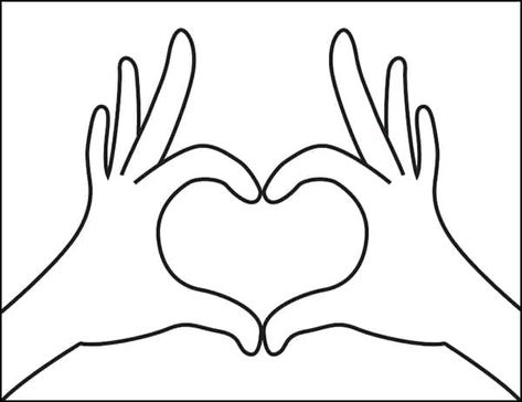 Hands Making A Heart, Valentine Drawing, Draw Two, Bible Activities For Kids, Sunday School Kids, Heart Coloring Pages, Easy Face Mask Diy, Heart Hands Drawing, Sharpie Marker