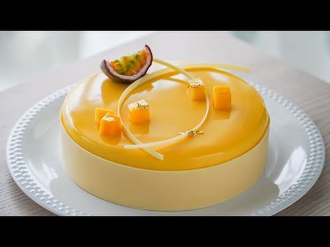 Mango Passion Fruit Mousse Cake from Thy Than - recipe on Niftyrecipe.com Passion Fruit Mousse Cake, Fruit Mousse Cake, Passion Fruit Recipes, Final Cake, Moose Cake, Entremet Cake, Mousse Cake Decoration, Mango Mousse Cake, Passion Fruit Cake