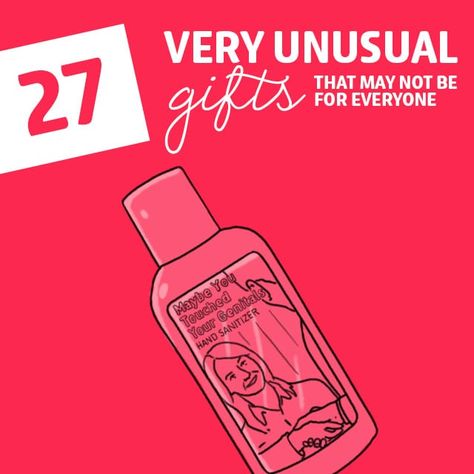 These unusual gifts are completely off the wall and may not be for everyone. But for the special few, these weird items will make the perfect gifts. Weird Gift Ideas, Weird Items, Unusual Gifts For Men, Unusual Gifts For Women, Unique Xmas Gifts, Gift Ideas Diy, Funny Gifts For Men, Weird Gifts, Unusual Gift